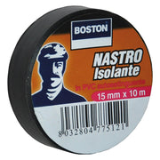 NASTRO ISOLANTE mm. 50 x 25 mt - nero- 3 pezzi  - BOSTON