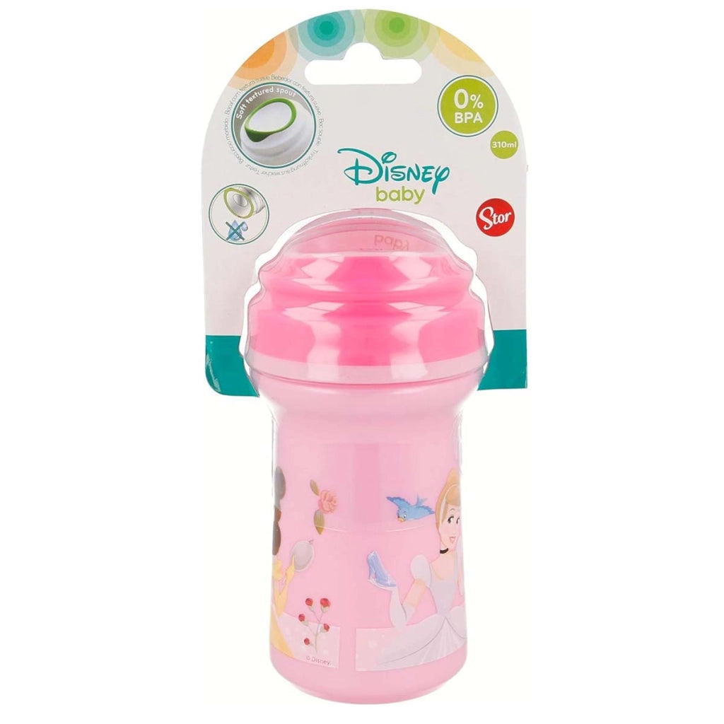 Borraccia 310ml per Bambini con Beccuccio in Plastica senza BPA Rosa chiaro Princess