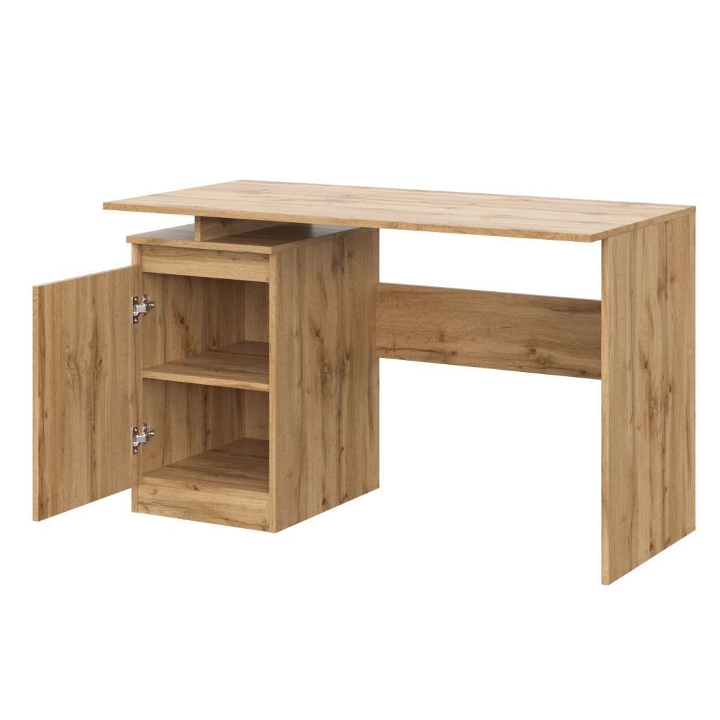 Scrivania SOLA - Capiente - Chiuso - Quercia Wotan - Larghezza 120 cm, Altezza 73 cm, Profondit? 59 cm