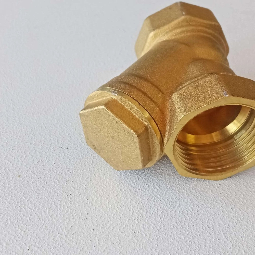 Raccordo ff a y 1/2 pollice dn 15 in ottone con filtro a retina inox