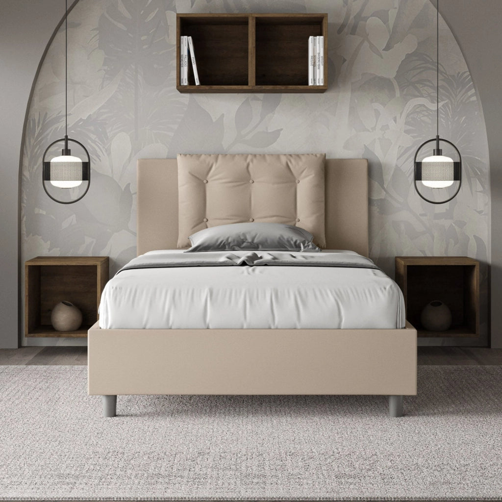 Letto 1 Piazza e Mezzo 120x200 cm con Rete Annalisa Tortora