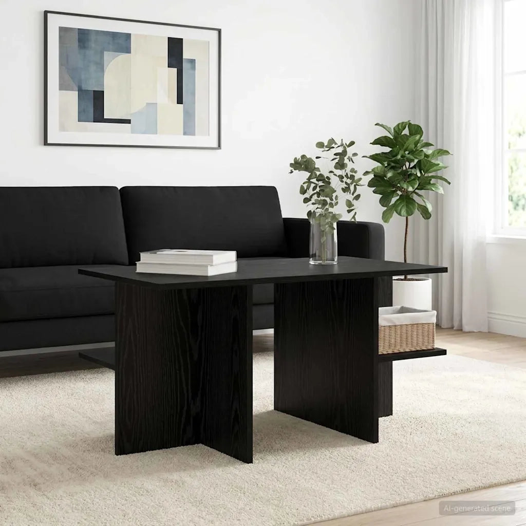 Tavolino da salotto Rovere Nero 87 x 50 x 45 cm