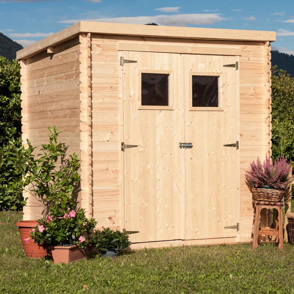 Birba - casetta da giardino in legno di abete 200x200 cm