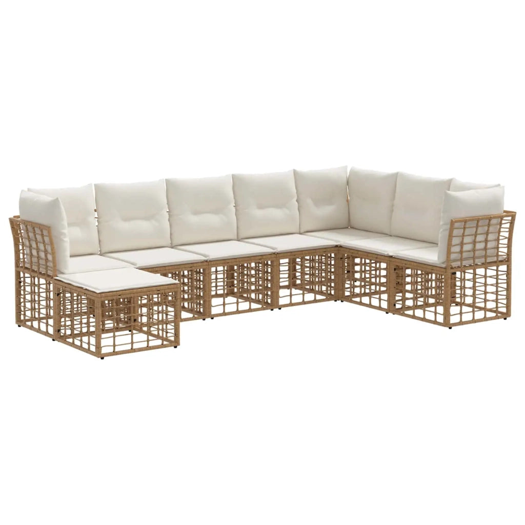 Set di divani da esterno Naturale Poliestere 3437534