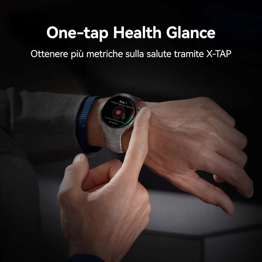 HUAWEI WATCH 5, 46mm Smartwatches, Tecnologia Multi-sensing X-TAP, SpO2 dal Polpastrello, Health Glance, eSIM, con App ECG, HRV, 30 mesi di Garanzia, Android e iOS, Nero