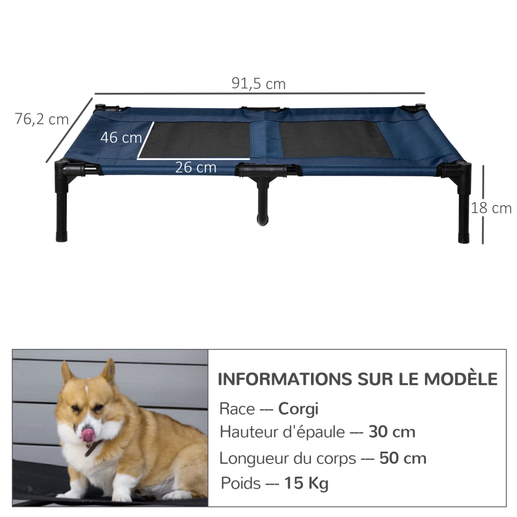 Letto per animali ¨C zephmum ¨C blu 92x76x18 cm