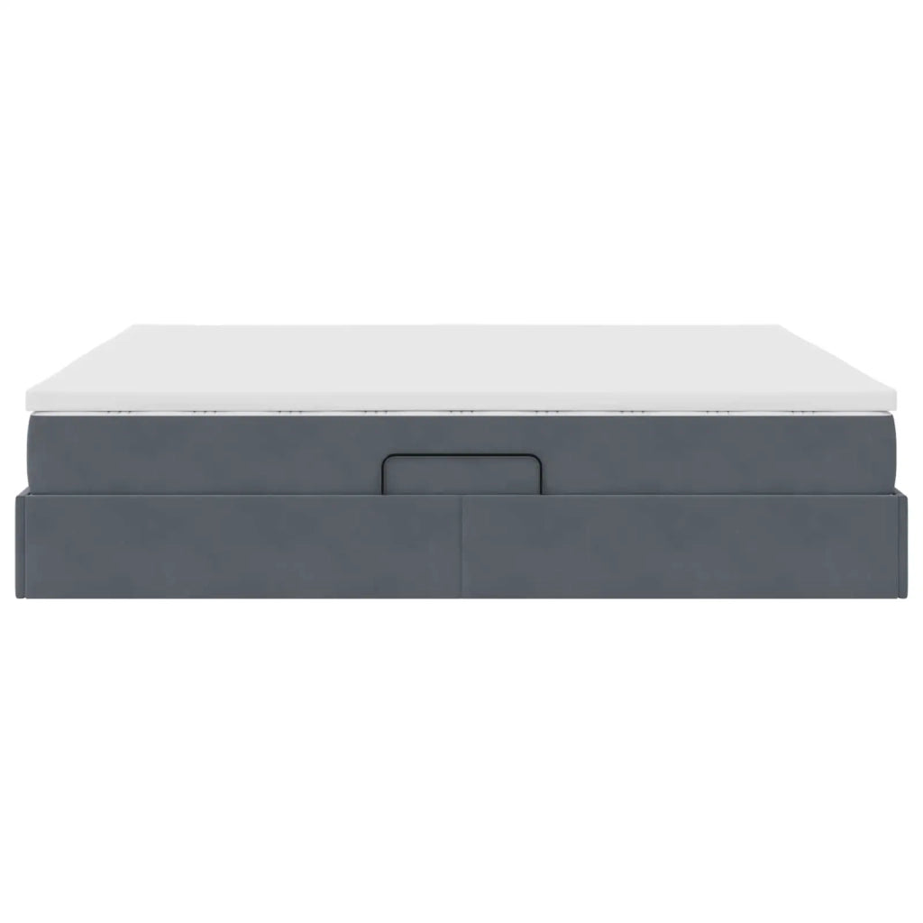 Letto con contenitore e materasso Grigio scuro 180 x 200 cm 3370318