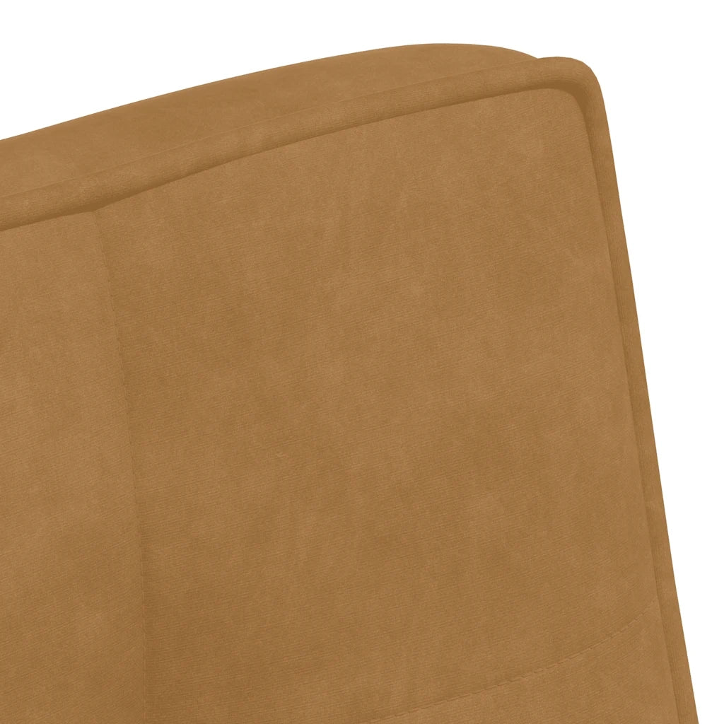 Panca-Sgabello Marrone 110x74x84 cm in Velluto