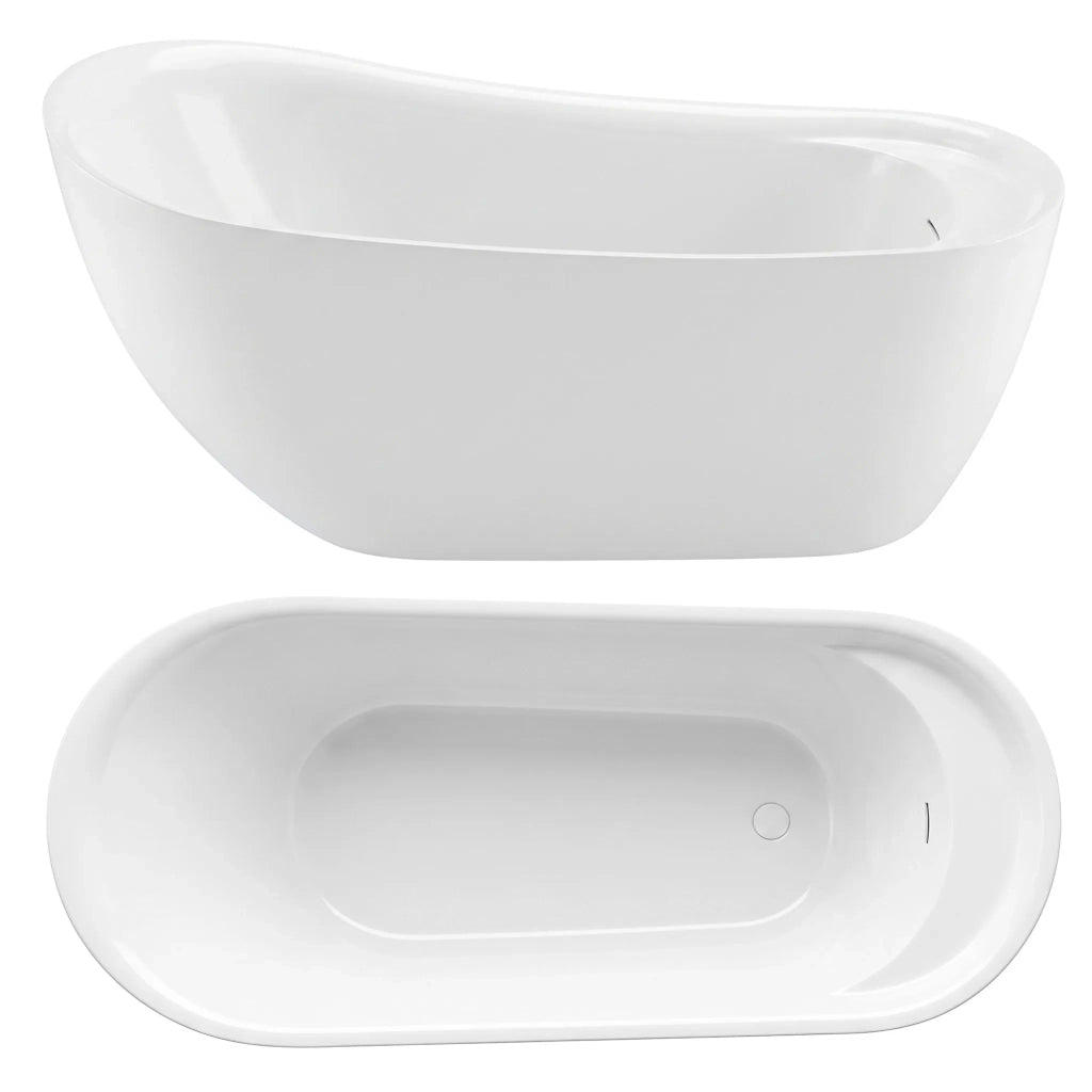 Vasca Da Bagno Freestanding Rea Orte 170 Copritappo bianco