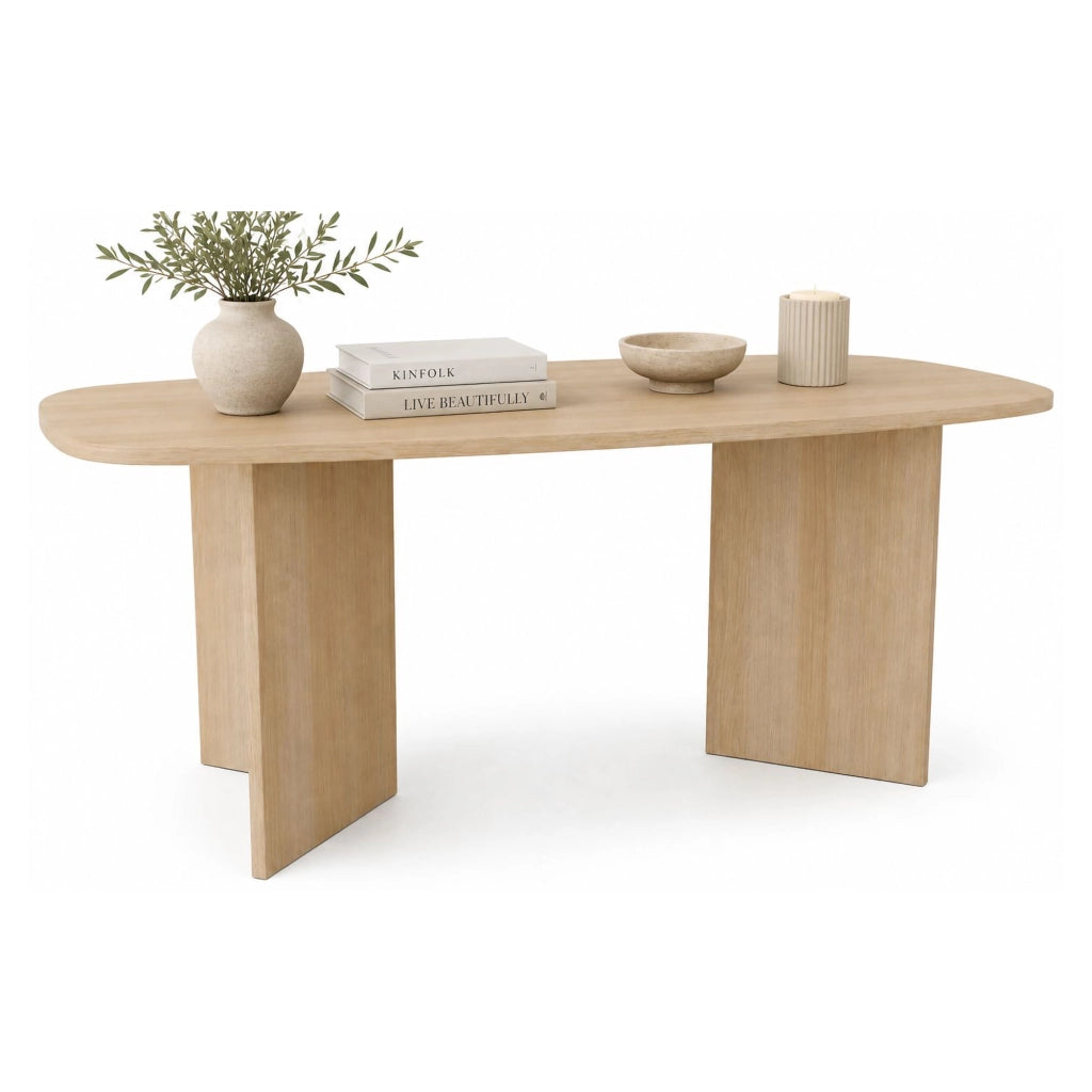 Milani, Tavolo Fisso 6 Posti, 190x100x75h cm Marrone Rovere
