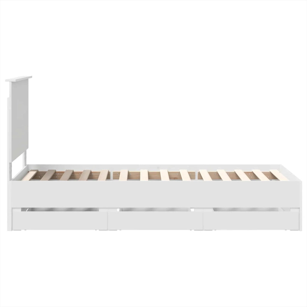 Struttura del letto Bianco 75 x 190 cm Legno Ingegnerizzato