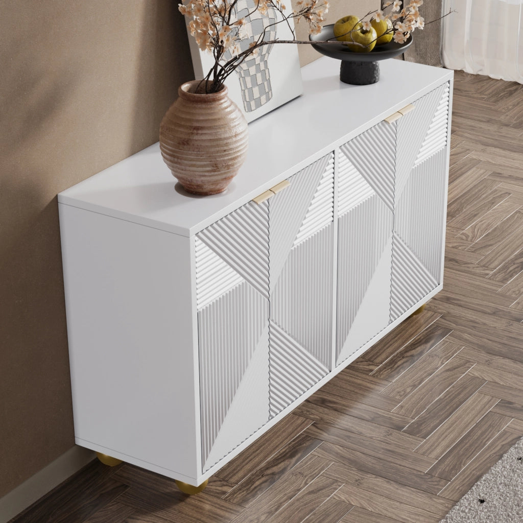 Credenza con Ante e Ripiani ¨C MINIMAL ¨C Legno, Metallo