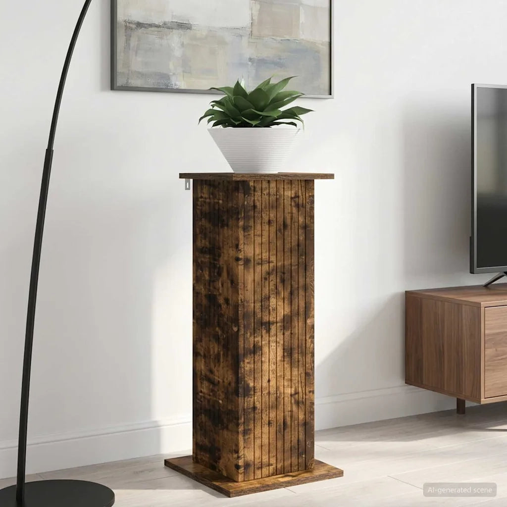 Supporto per piante Rovere Fumo 30,5 x 30 x 80,5 cm 899772