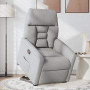 Poltrona Alzapersona Reclinabile Grigio Nuvola in Tessuto 3303041