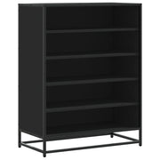 Scarpiera | Mobile per scarpe Nera 75x38x97,5 cm in Truciolato e Metallo