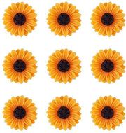 Cabochoni 50 pezzi - Hars Zonnebloem Donker Arancione 15mm - Flatback Decorativo - Accessori per Collane - Sicuro e Leggero - Adatto per Decorazione di Album e Accessori per Fiori