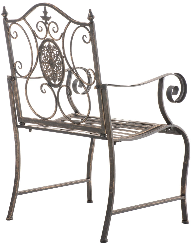 Set di 2 sedie da giardino Punjab con braccioli bronzo