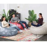 Trade Shop - Poltrona Pouff Gonfiabile Seduta Sagomata 112x112x66cm 3 Colori Assortiti 75052 -