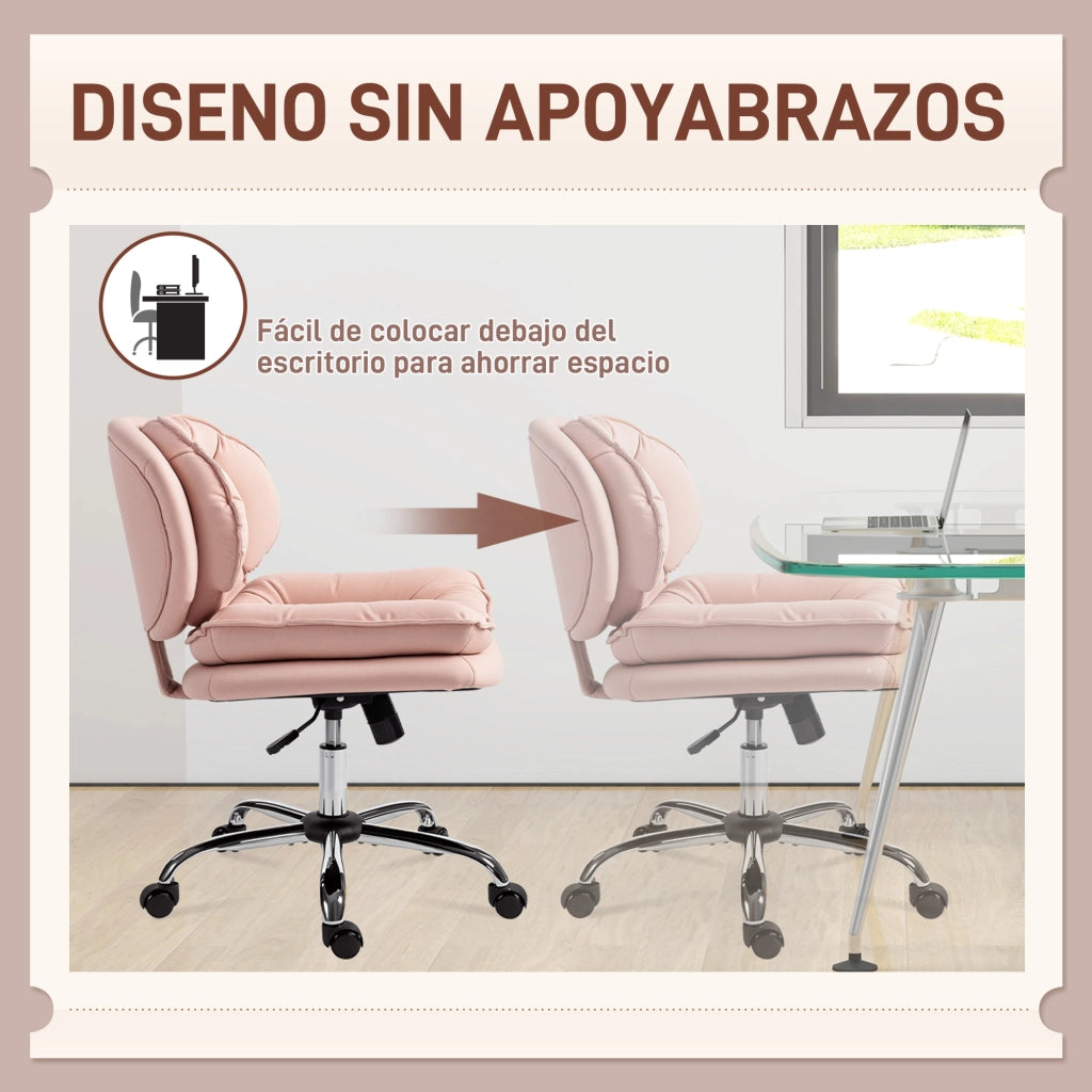 Sedia da Ufficio con Schienale e Seduta Imbottita ¨C zephmum ¨C Rosa