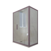 Box doccia scorrevole 90x160 CM H 200 Vetro Trasparente Profilo Lavanda mod. Deco Duo