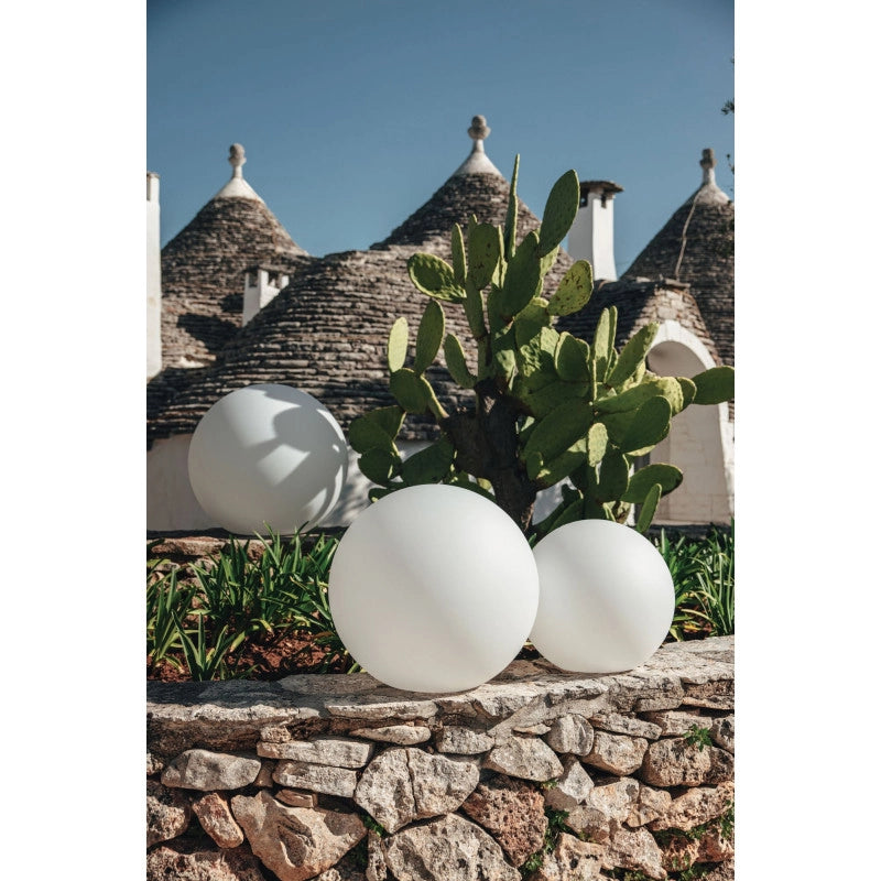 Lampada sfera di design Ø70 in polimero luce multicolor per interno ed esterno - Made in Italy - Monacis