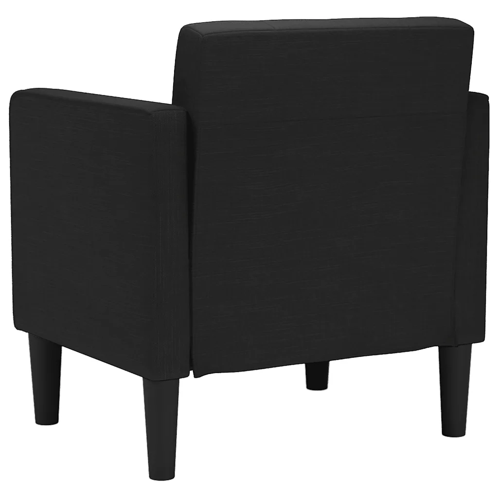 vidaXL Divano Sedia con Braccioli Nero 53 cm in Tessuto