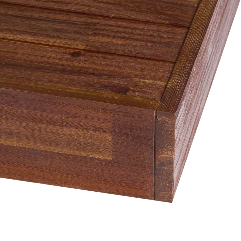 Set Lounge da Giardino ad Angolo Sinistro da 5 Posti con Tavolino Laterale e Cuscini Verdi in Legno di Acacia Certificato Chiaro