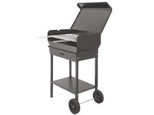 BARBECUE RETTANGOLARE A CARBONELLA DORIANO CON RUOTE  griglia cm.67,5x37    MILLE