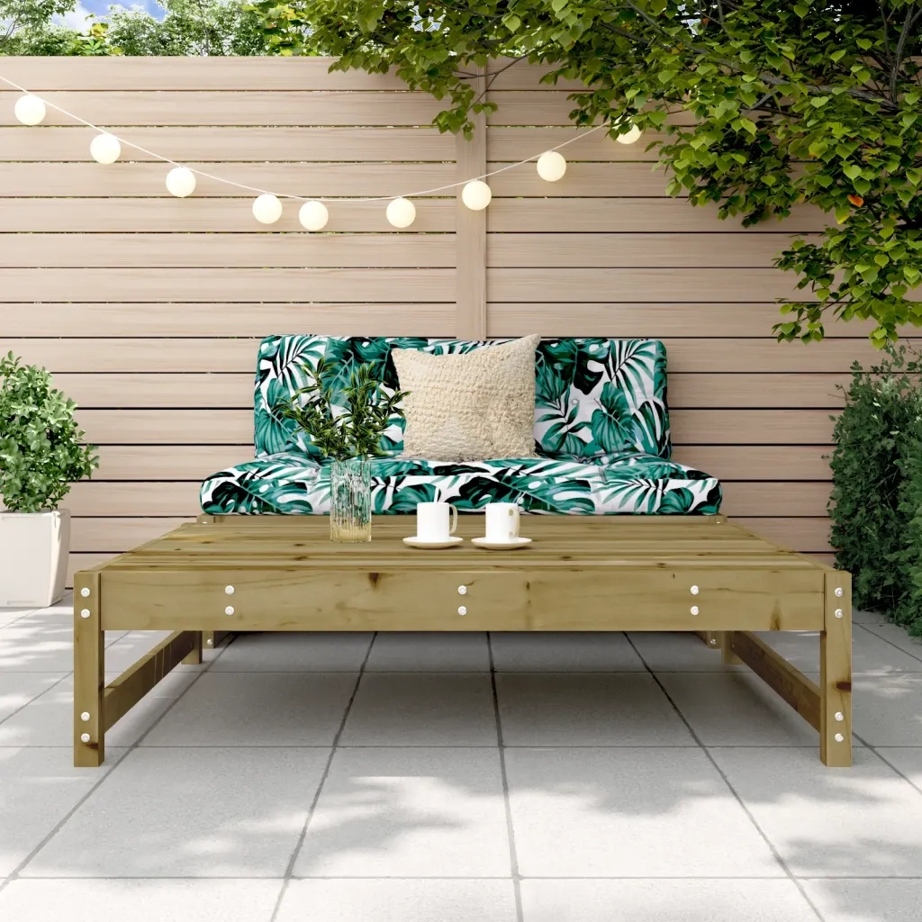 Poggiapiedi da Giardino 120x80 cm in Legno Impregnato di Pino 825715