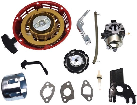 Kit di Avvio Recoil - Carburatore e Governatore di Altezza - Per GX160 GX200 - Pacchetto Completo - Pezzi di Ricambio per Motori