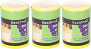 3 Pacchi di Carta abrasiva ceramica Alumina Oxide 80 Grit per lavorazione del legno in continuo con carta abrasiva gialla per longboard