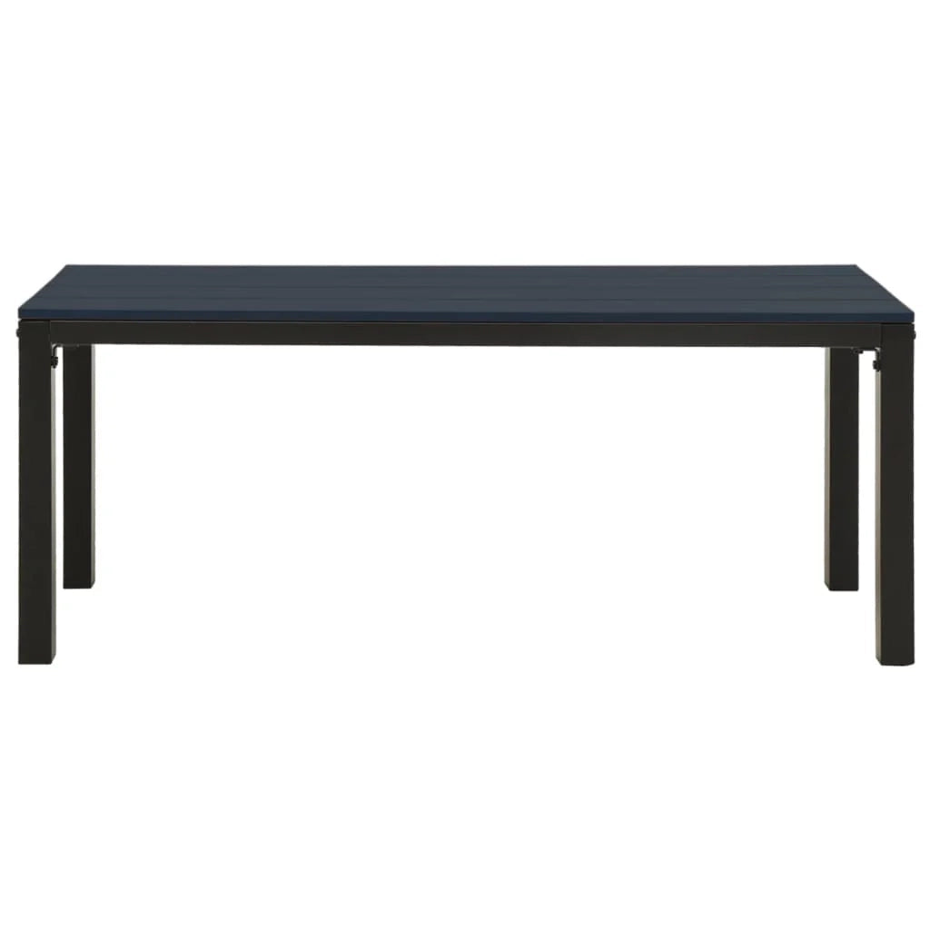 Panca da giardino arredo da esterno per patio terrazza 110 cm acciaio e WPC nero 02_0011164