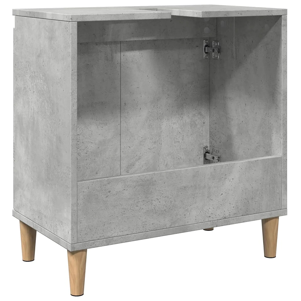 Mobile Lavabo Grigio Cemento 58x33x60 cm in Legno Multistrato