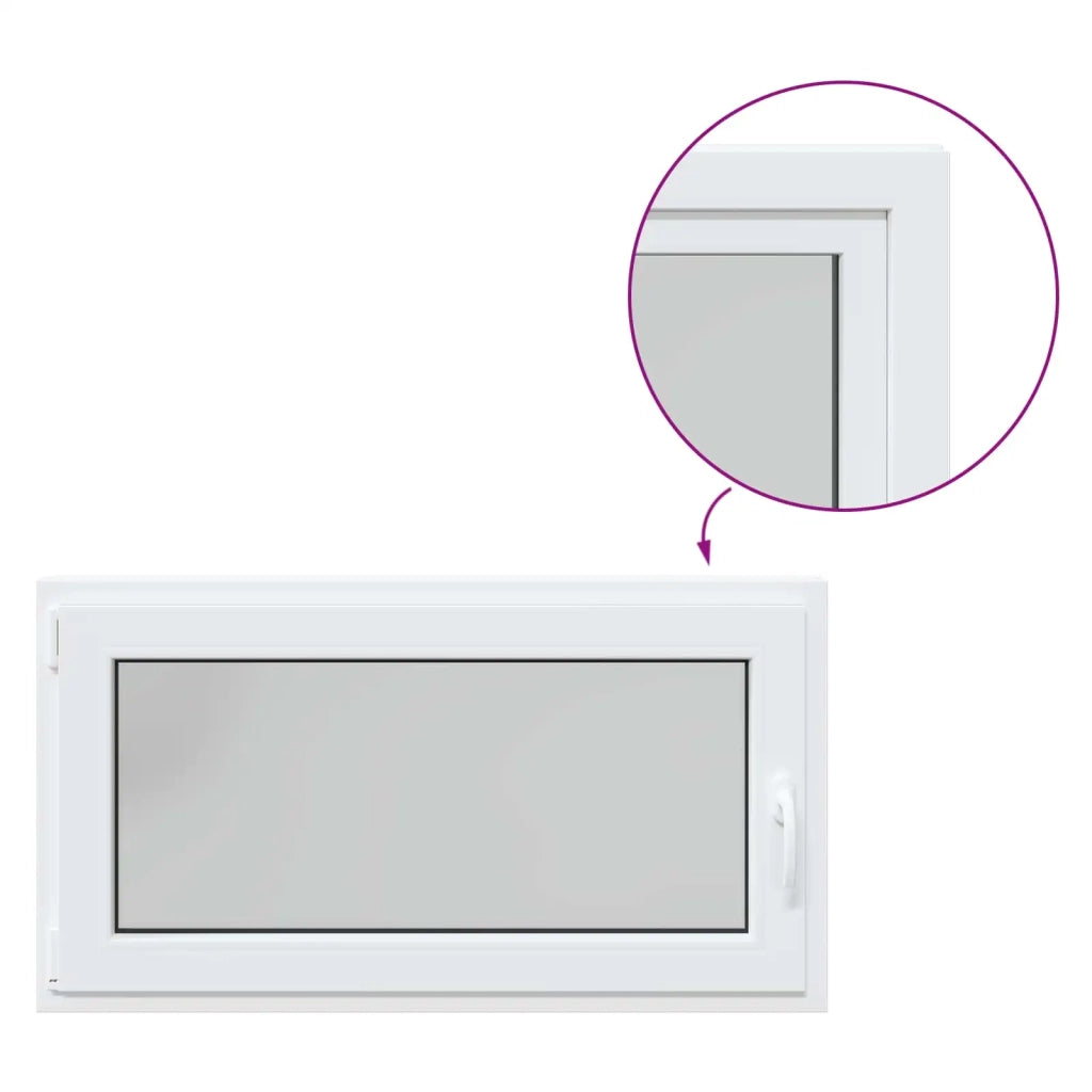 Finestra per Soffitta RISOR 110 x 60 cm PVC e Vetro Bianco CFW1452580