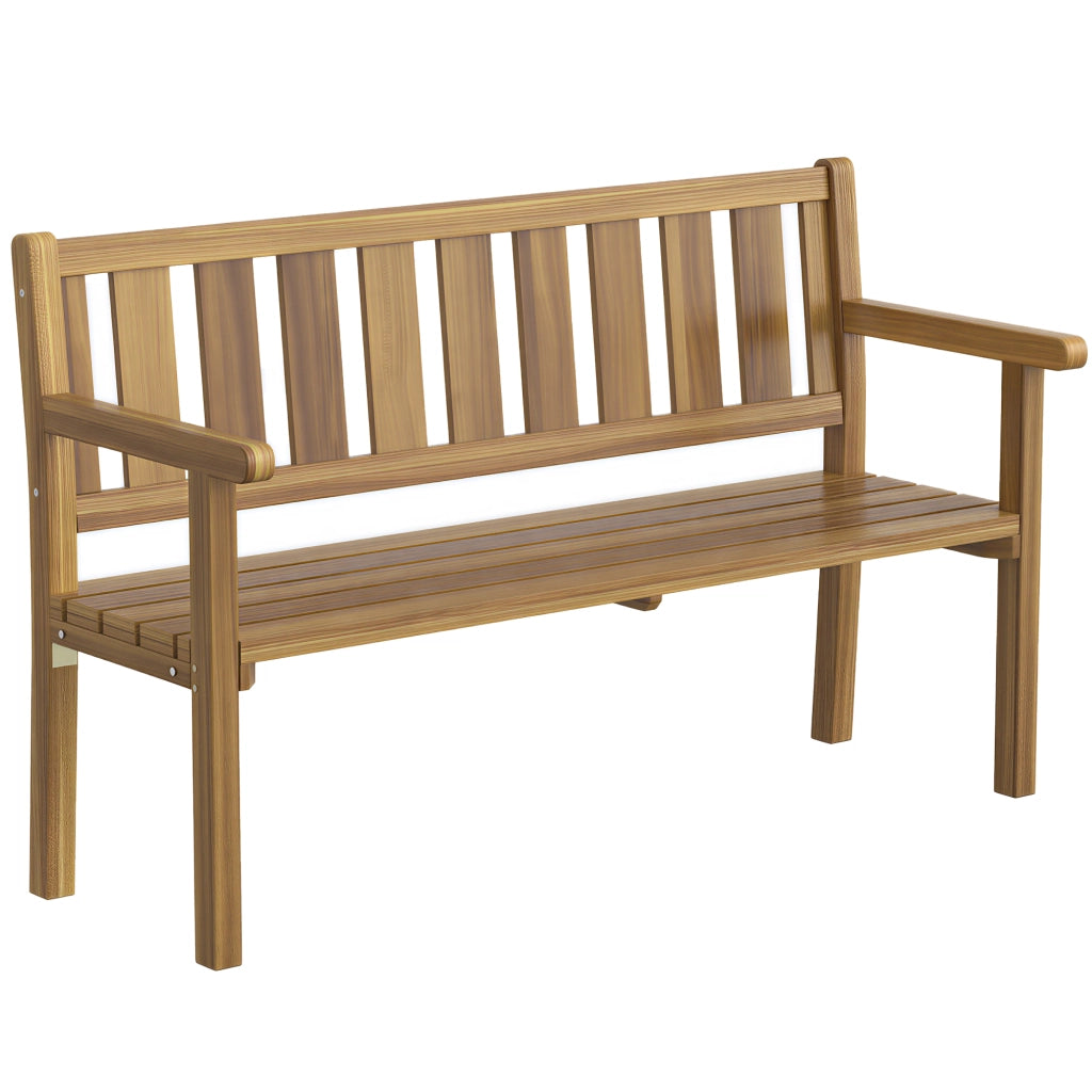 Panchina Giardino 2 Posti Legno Abete ¨C zephmum ¨C Teak 150x57x93 cm