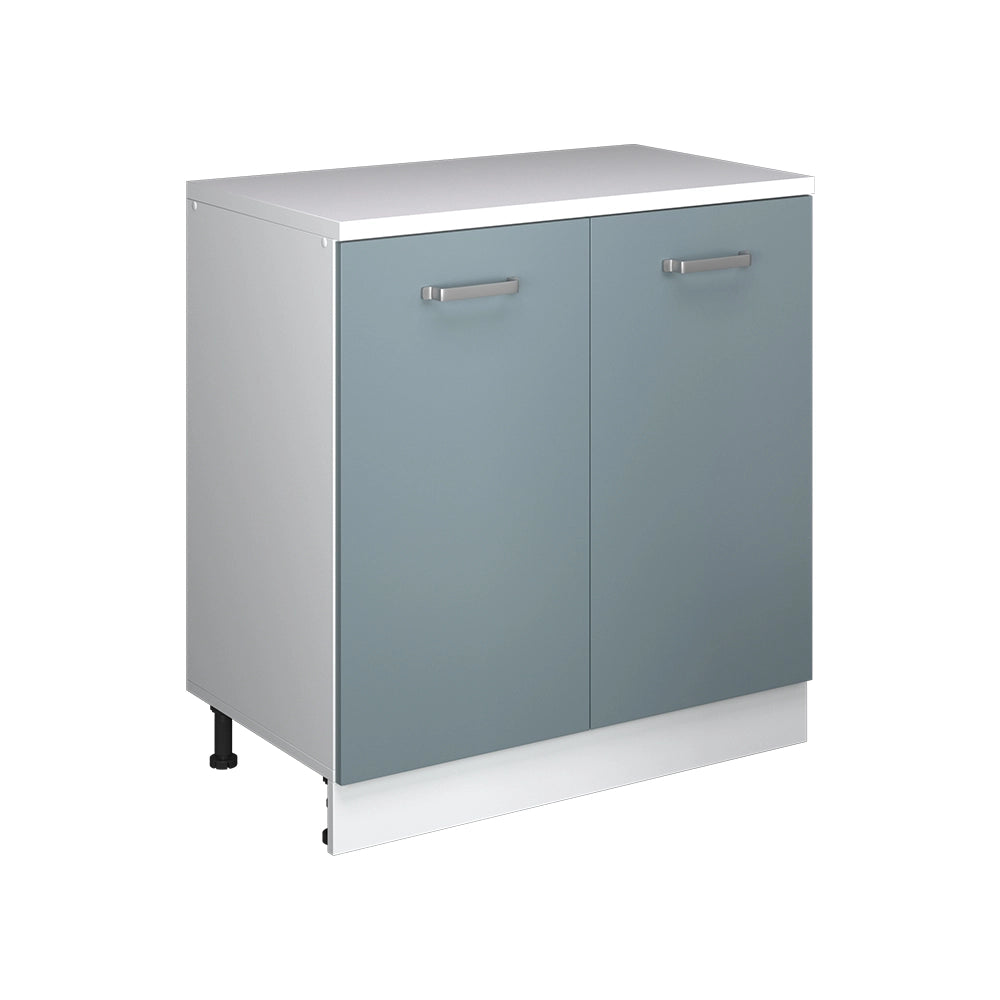 Mobile per mansarda Rion Grigio-blu/Bianco 80 x 83.8 cm senza inclinazione con 2 ante Vicco