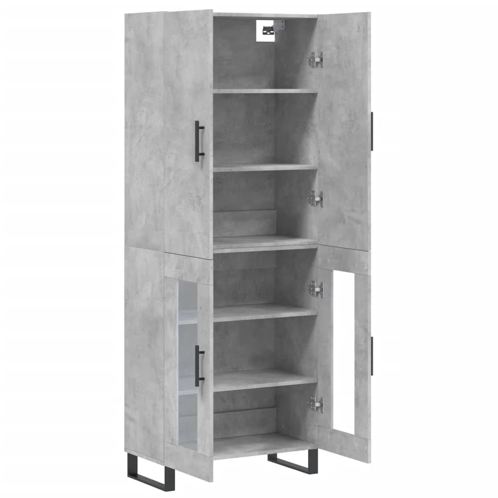 Buffet credenza cassettiera armadio mobile contenitore organizer cucina soggiorno salotto alto 695 x 34 x 180 cm legno ingegnerizzato grigio 02_0034676