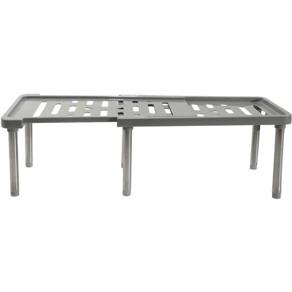 Trade Shop - Mensola Salvaspazio In Polipropilene Estensibile 34,8-61cm Impilabile Accessorio Cucina -