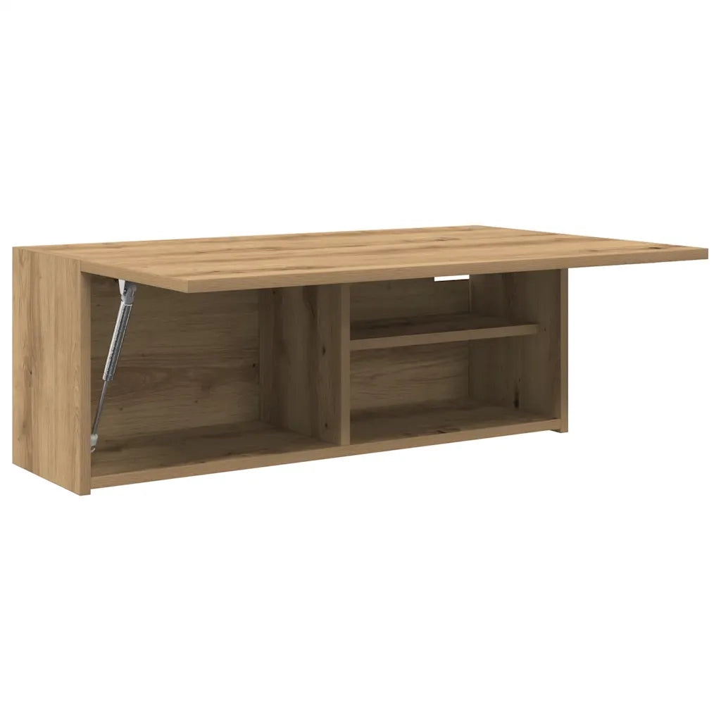 Mobiletto da bagno a parete dal design moderno 80 x 25 x 30 cm grande capacità finitura in rovere ingegnerizzato realizzato artigianalmente 02_0051276