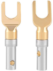 Connettori Hi-Fi Spade a Banana 4mm - a Scopetto - Laccati - Tipo a Viti - Collegamenti per Cavi di Altoparlanti - Adatti per Audio Hi-Fi - Set da 6