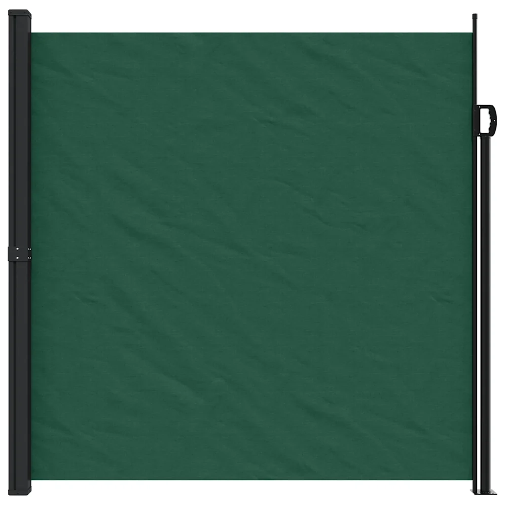 Tenda da Sole Laterale Retrattile-Tenda parasole per giardino Verde Scuro 200x600 cm