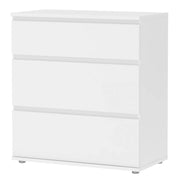 Cassettiera como 3 cassetti bianca cm 77x40x84h