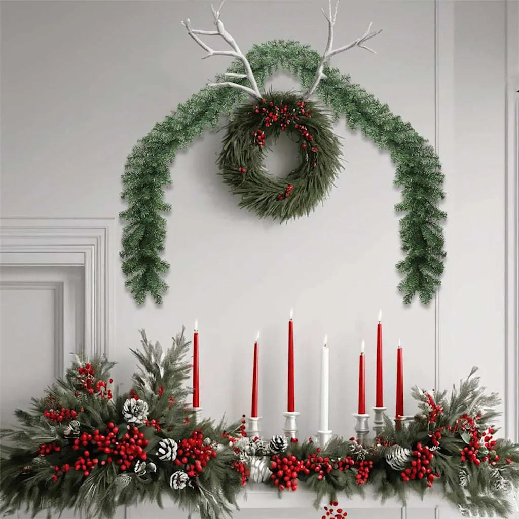 Ghirlanda di Natale 2 pz Verde 20 m PVC CFW1695162