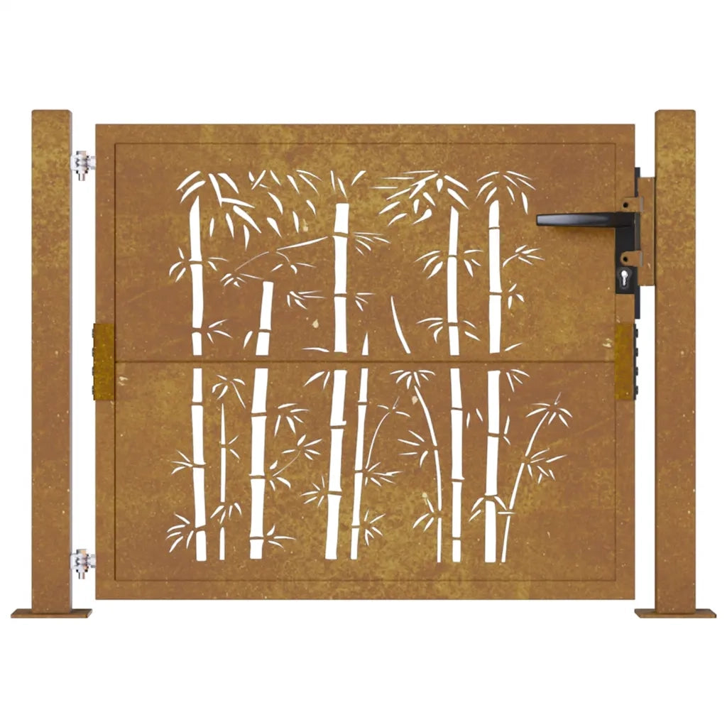 Cancello da Giardino 105x80 cm in Acciaio Corten Design BambÃ¹