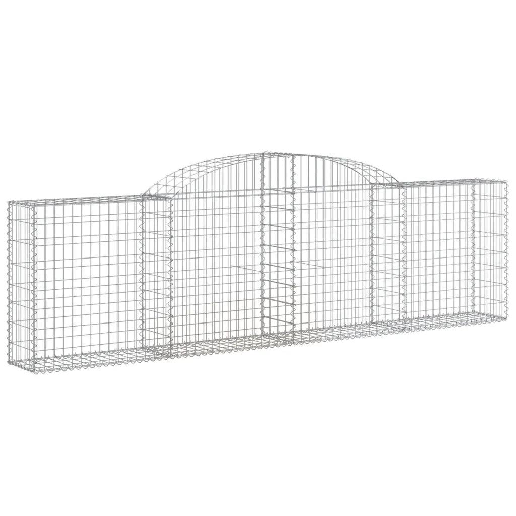 Cesti Gabbioni ad Arco 9 pz 300x30x80/100 cm Ferro Zincato 3146510