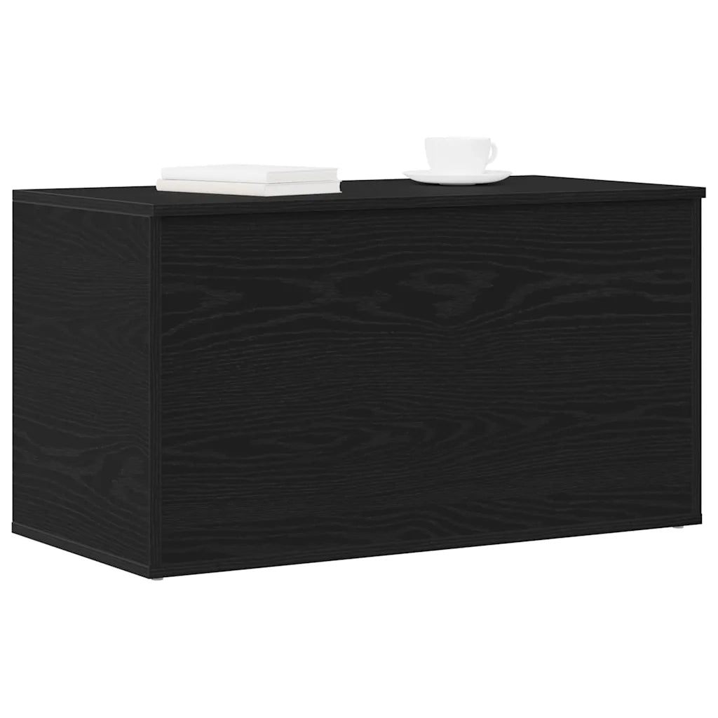 Scatola di Stoccaggio Rovere Nero 84 x 42 x 46 cm 862633