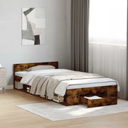 Telaio del letto con storage Rovere Fumo 80 x 200 cm 3429599