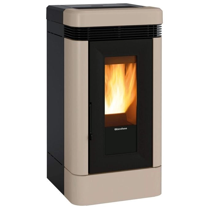 Extraflame LUCIA Plus Stufa a Pellet Canalizzata Libera Installazione Tortora