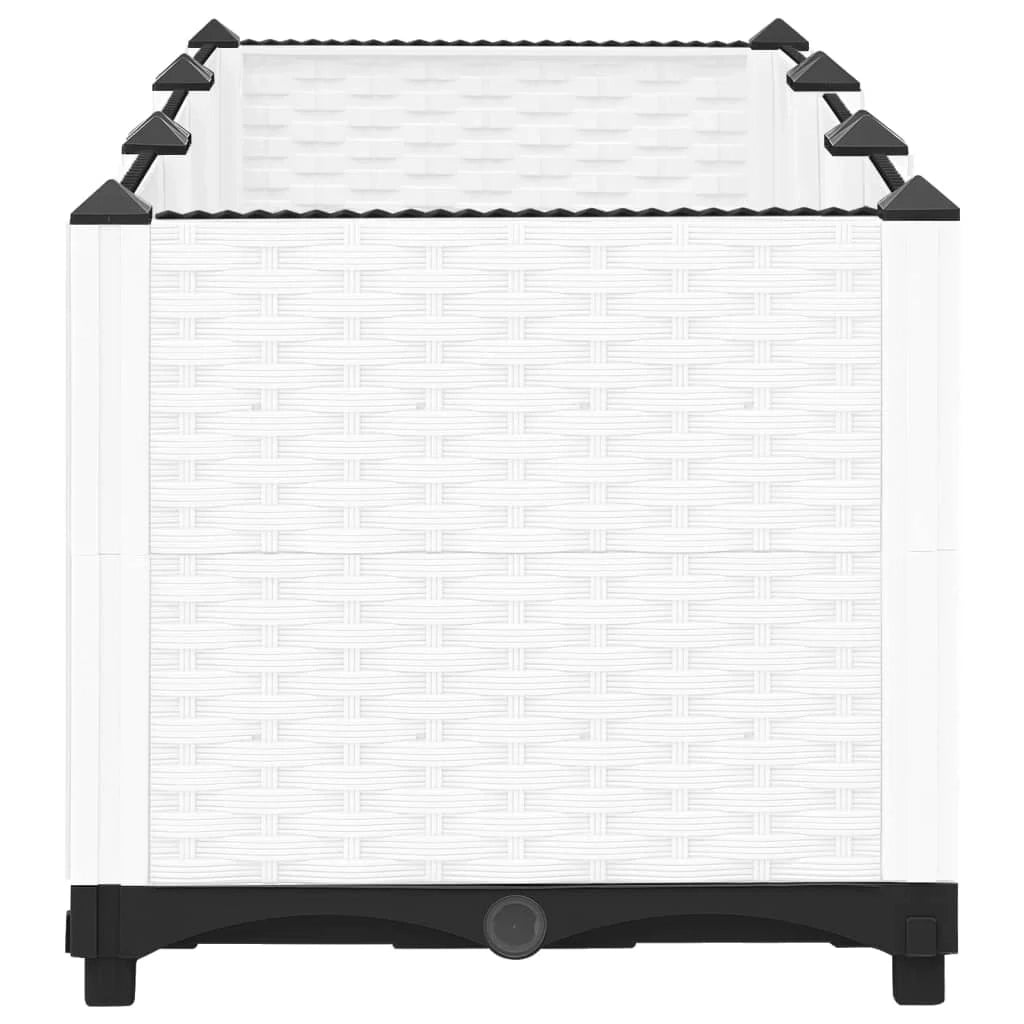 Fioriera rialzata per piante fiori terrazza giardino 120 x 40 x 38 cm polipropilene grigio 02_0039201