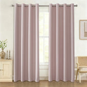 Tende a termoisolamento - Tenda di oscuramento isolante 140 x 280 cm - Isolante acustico - 2 pezzi - Rosa - Finitura in lino